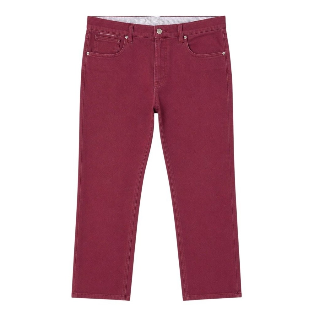 Saks Fifth Avenue Classic Straight Leg Burgundy Wine Pants Preppy EUC Size 38